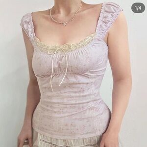 Pink Ruffled Women's Top